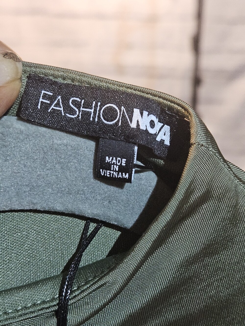 Fashion Nova NWTs Size Small Olive Green Maxi Dress - Picture 7 of 8